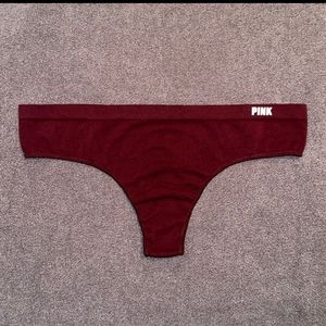 Victoria secret PINK- Seamless No-Show Dark Berry Thong-XS